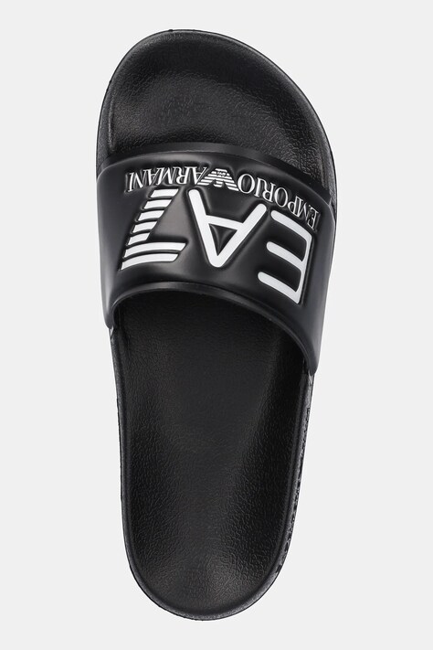 Дитячі шльопанці EA7 Emporio Armani — SS25-KLK001, чорний — фото 4