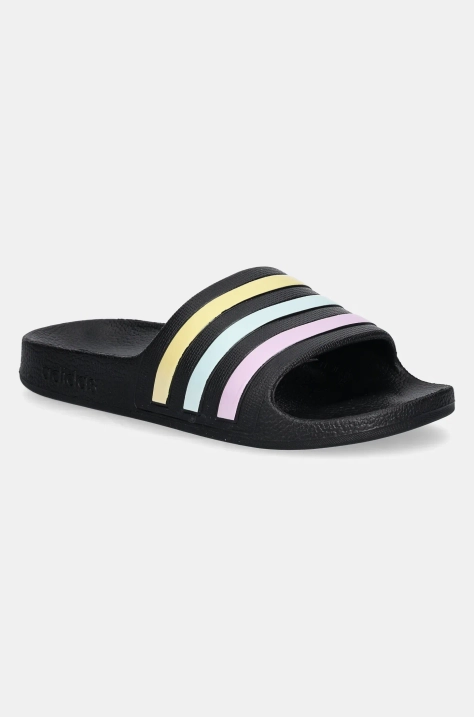 Otroški natikači adidas ADILETTE AQUA črna barva, JP5774