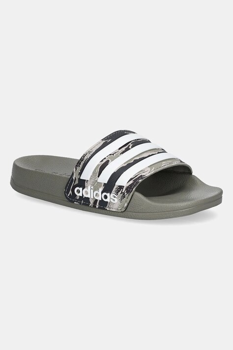 Dětské pantofle adidas ADILETTE SHOWER zelená barva, JQ2160
