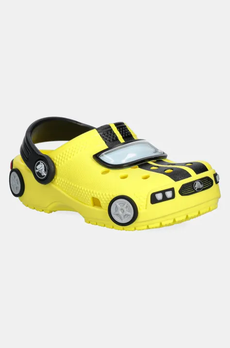 Crocs klapki CLASSIC IAM RACE CAR CLOG KIDS kolor żółty 210991