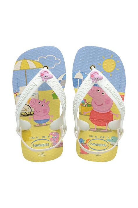 Dětské žabky Havaianas BABY PEPPA PIG žlutá barva, 4145980