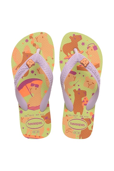 Dětské žabky Havaianas KIDS FANTASY zelená barva, 4103405