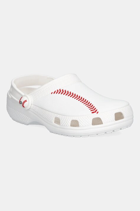 Crocs șlapi copii CLASSIC BASEBALL CLOG KIDS culoarea alb, 211259
