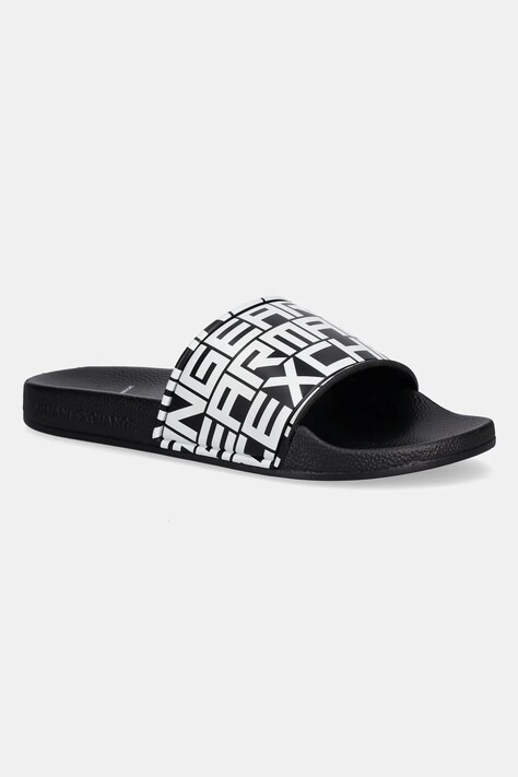 Pantofle Armani Exchange pánské, černá barva, XUP004 XV679 N814