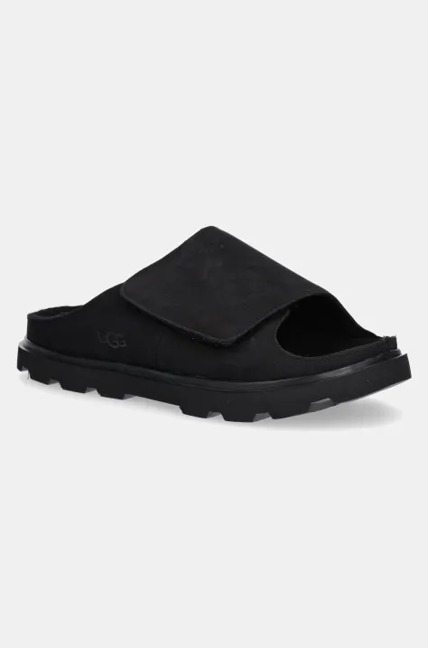 UGG klapki nubukowe Solano Slide męskie kolor czarny 1167651-BLK