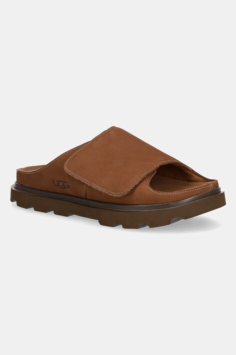 UGG papuci Solano Slide bărbați, culoarea maro, 1167651-CHE