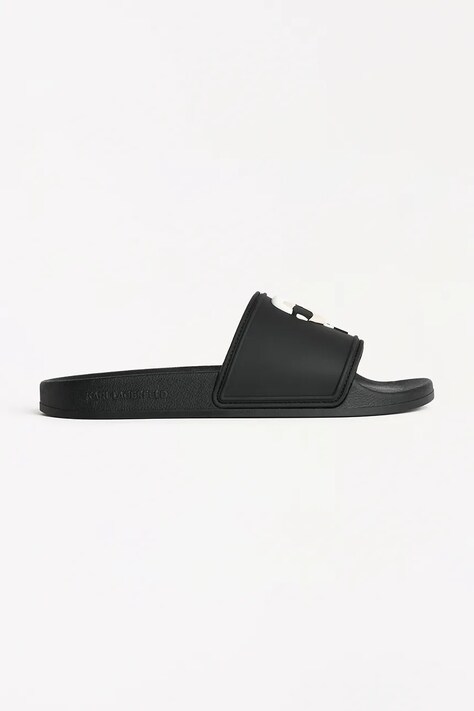 Karl Lagerfeld papuci KONDO bărbați, culoarea negru, KL70005A