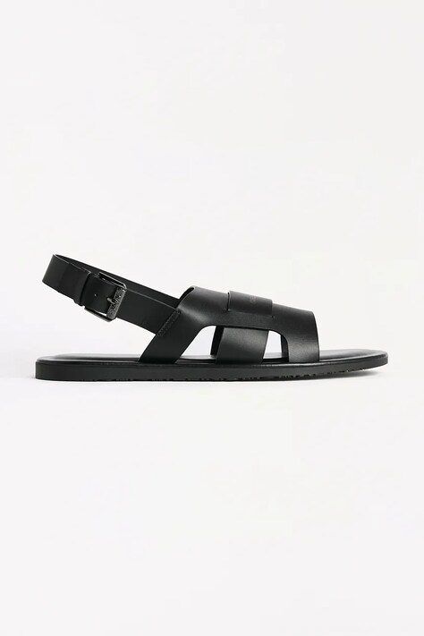 Karl Lagerfeld sandale de piele KASTOR III barbati, culoarea negru, KL70225
