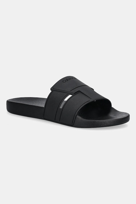 Шлепанцы Calvin Klein POOL SLIDE DOUBLE T цвет чёрный HM0HM01752
