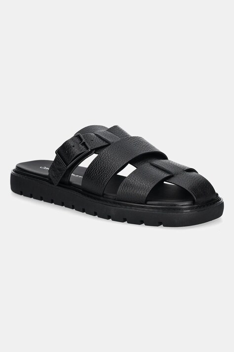 Calvin Klein Jeans papuci SQ MOLDED SANDAL FISHERMAN bărbați, culoarea negru, YM0YM01220
