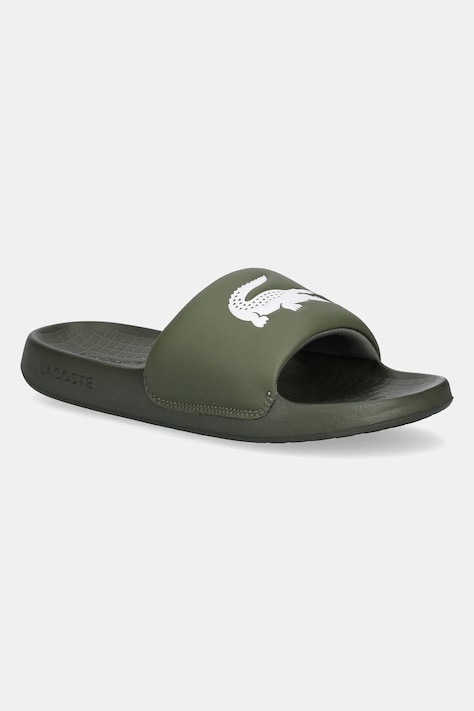 Lacoste klapki SERVE SLIDE 1.0 męskie kolor zielony 49CMA0021