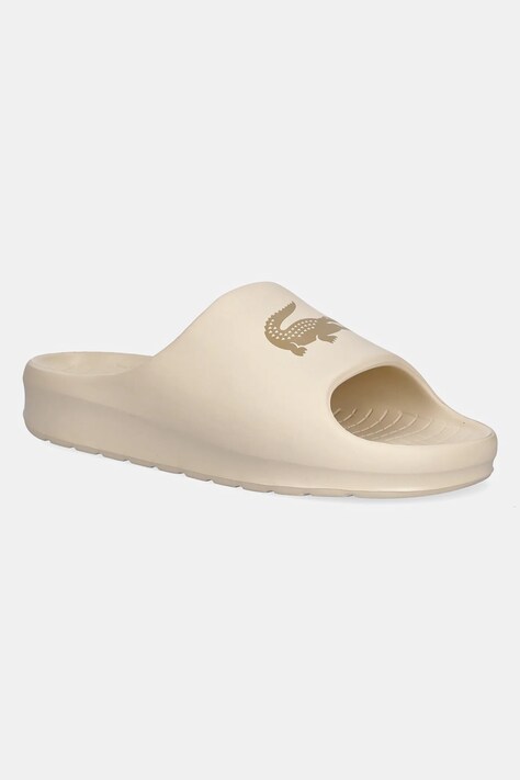 Natikači Lacoste SERVE SLIDE 2.0 bež barva, 49CMA0024