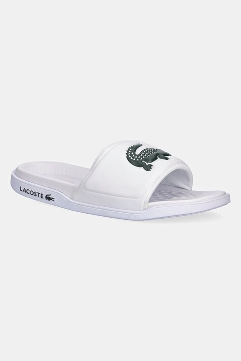 Pantofle Lacoste SERVE SLIDE DUAL pánské, bílá barva, 49CMA0038
