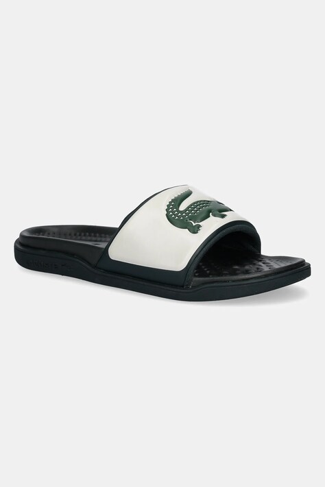 Pantofle Lacoste SERVE SLIDE DUAL pánské, zelená barva, 49CMA0040
