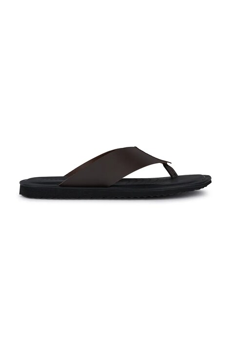 Geox slapi de piele U ERICE barbati, culoarea maro, U45GUC 00043 C6009