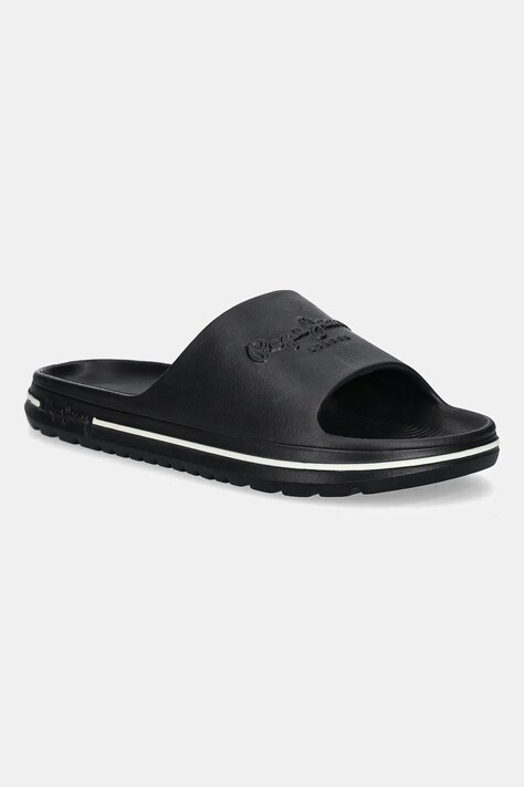 Pepe Jeans papuci BEACH SLIDE M culoarea negru, PMS70159