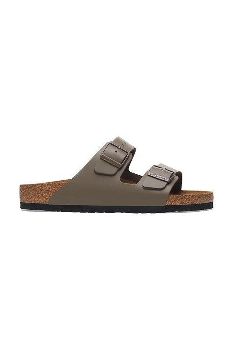 Kožené pantofle Birkenstock Arizona zelená barva, 1029153