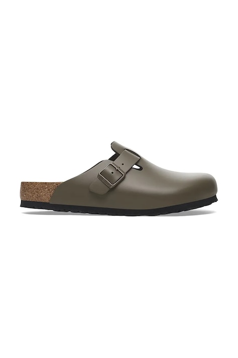 Кожаные шлепанцы Birkenstock Boston цвет зелёный 1029079