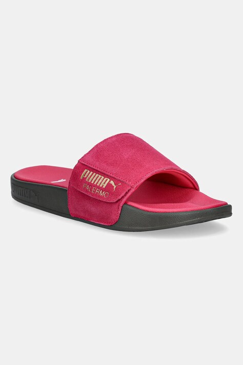 Puma papuci din piele Leadcat 2.0 Palermo Foil culoarea roz, 399041