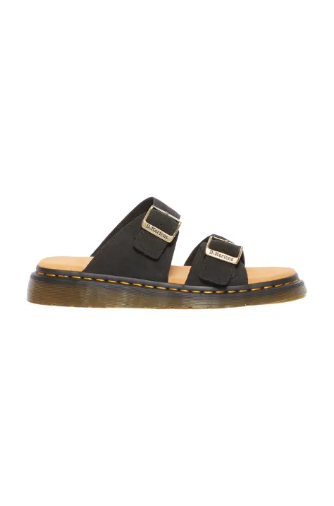 Dr. Martens klapki zamszowe Josef kolor czarny DM41082001