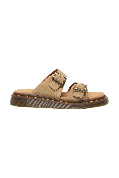 Παντόφλες σουέτ Dr. Martens Josef χρώμα: μπεζ, DM41083200