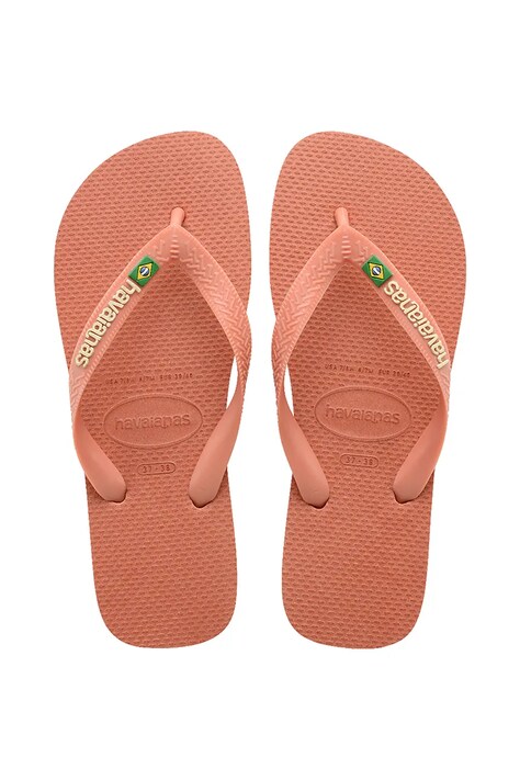 Žabky Havaianas BRASIL LOGO dámské, oranžová barva, 4110850.9259