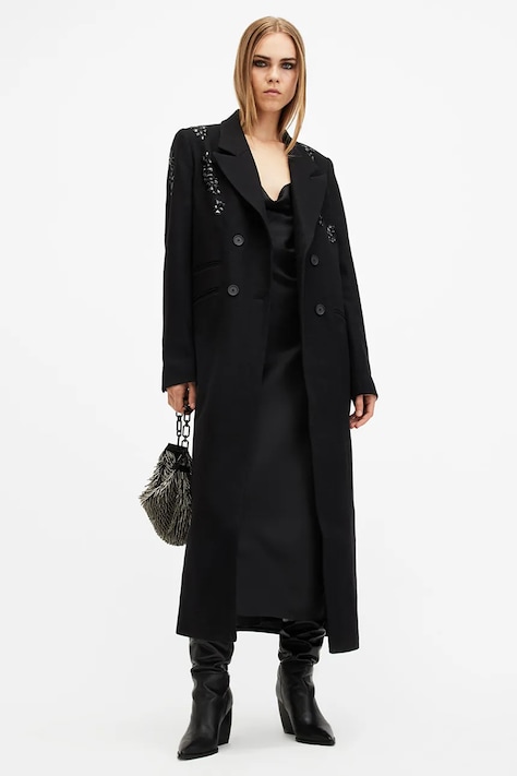 AllSaints cappotto in lana ELLEN colore nero  W092OB