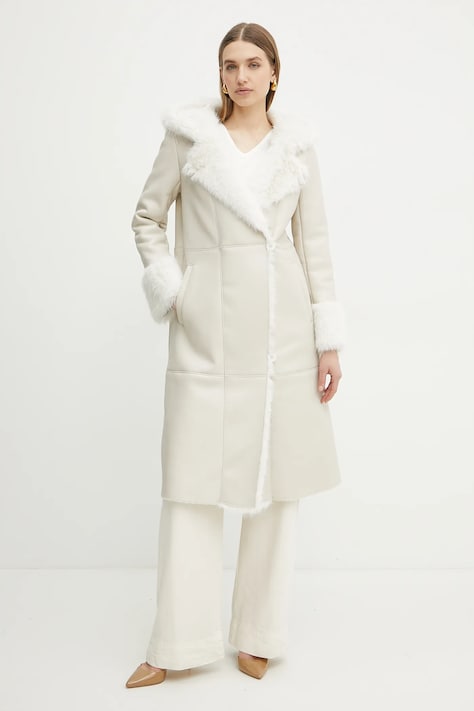 Пальто Guess KLARISSA женское цвет бежевый переходное W5RL60 WH0U0