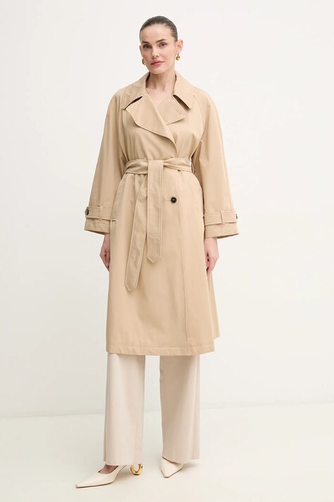 Marella trenci din bumbac GROLLA femei, culoarea bej, de tranzitie, 2513021051200
