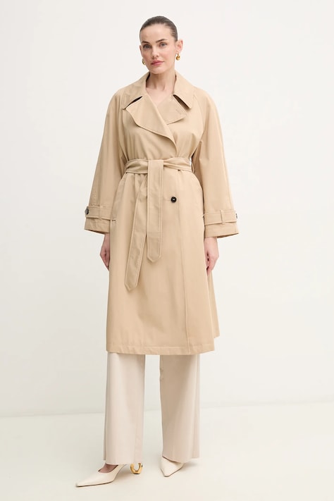 Marella trenci din bumbac GROLLA femei, culoarea bej, de tranzitie, 2513021051200