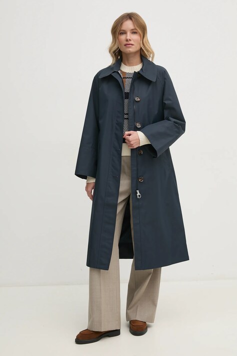Barbour palton femei, culoarea albastru marin, de tranzitie, LSP0198NY71