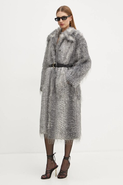 Kabát Marciano Guess JEANNETTE dámský, šedá barva, přechodný, oversize, 5RGL20 7208A