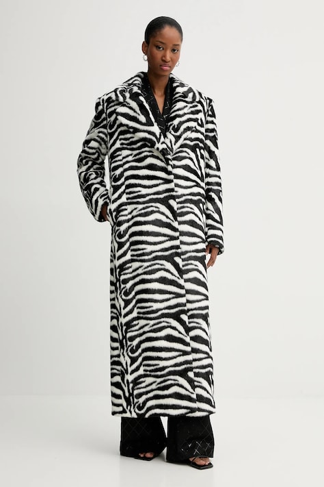 Rotate płaszcz Fluffy Clasp damski kolor czarny przejściowy 1140202729