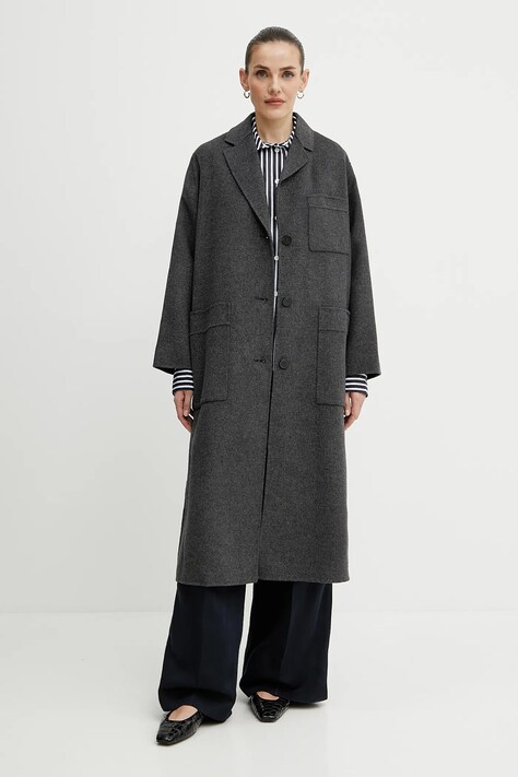 Weekend Max Mara gyapjúkabát szürke, átmeneti, 2515011031600