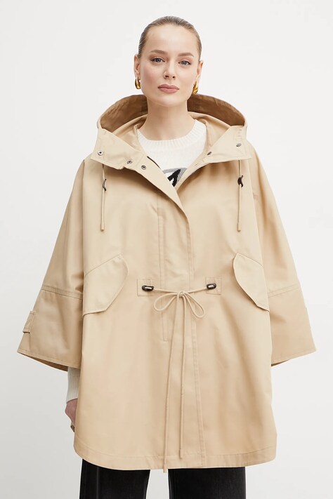 Weekend Max Mara hanorac femei, culoarea bej, de tranzitie, 2515021051600