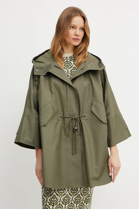 Weekend Max Mara hanorac femei, culoarea verde, de tranzitie, 2515021051600