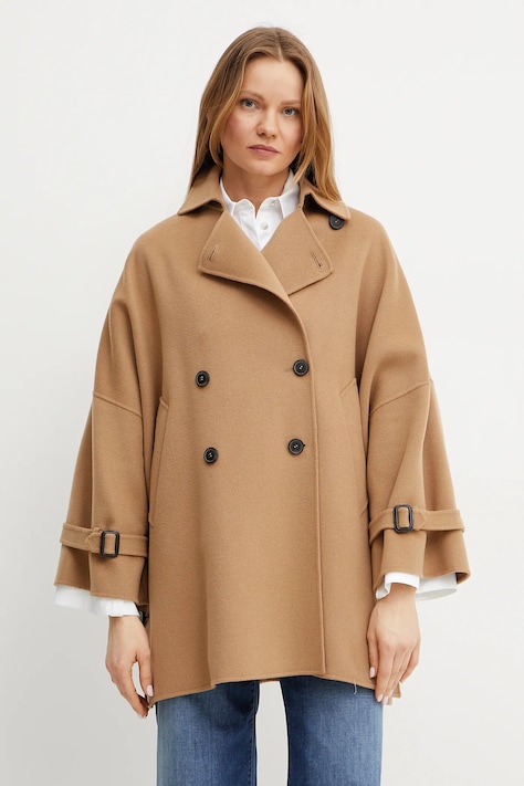 Weekend Max Mara cappotto in lana colore marrone 2515081011600