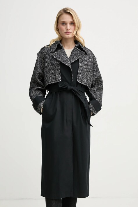 BA&SH cappotto con aggiunta di lana DINARA donna colore nero  1E25DINA