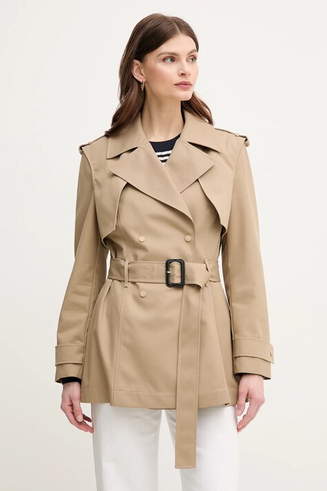 Trench kabát MACKAGE dámský, béžová barva, přechodný, ADVA