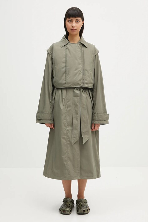 Samsoe Samsoe coat Saraff green color F25100079