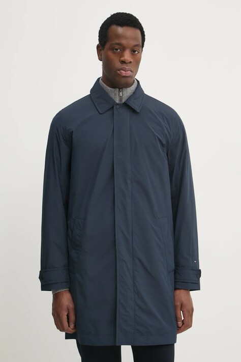 Tommy Hilfiger geaca barbati, culoarea albastru marin, de tranzitie, MW0MW37651