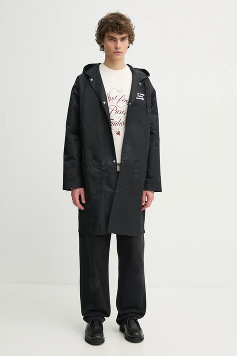 Drôle de Monsieur jacket La Parka Slogan men's black color PERM-CT130-PA014-BL