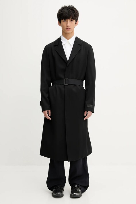 MM6 Maison Margiela palton culoarea negru, de tranzitie, SH0AA0009