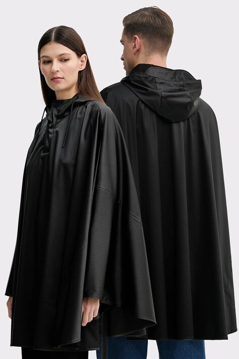 Rains poncho Cape W3 culoarea negru, de tranzitie, 18800