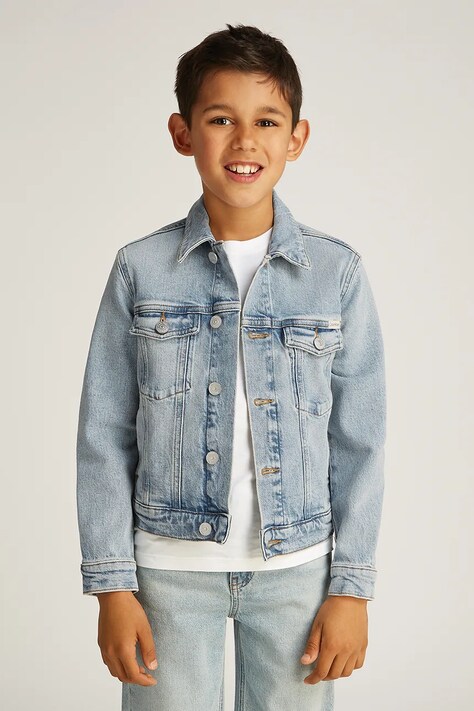 Calvin Klein Jeans geacă din denim pentru copii 0 IB0IB02308