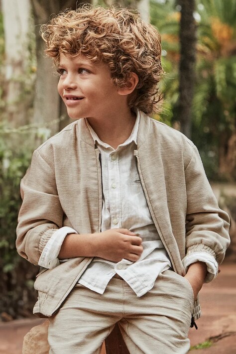 Дитяча куртка-бомбер Mayoral колір бежевий 3420