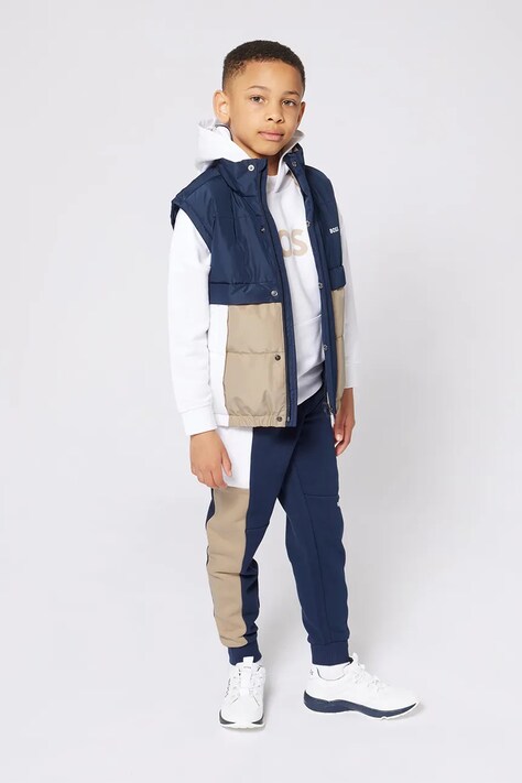 Dětská vesta BOSS tmavomodrá barva, J52059