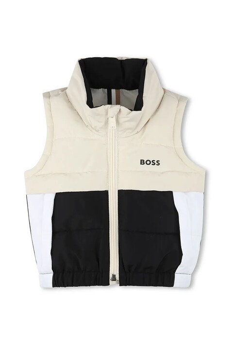 BOSS vesta copii culoarea bej, J52121