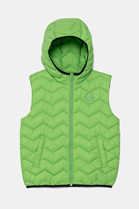 United Colors of Benetton vestă copii culoarea verde, 2TWDCJ00R