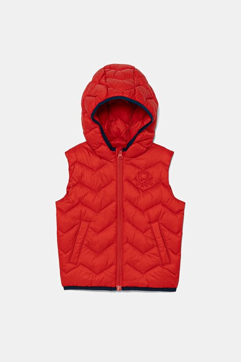 United Colors of Benetton vestă copii culoarea rosu, 2TWDGJ00G